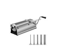 3L 5L 7L 7.8L Riempitrice manuale for salsicce con 5 ugelli Macchina for la produzione di ripieno in acciaio inossidabile for hot dog Bratwurst(3L 7LBS)