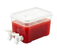 3L Drink Dispenser With Tap, Reusable Fridge Ice Beverage Water Container, Leak-Proof Juice Drinks Cooler With Spigot Fridge Beverage Dispenser For Juice Cocktails Iced Tea Soda Party Kitchen Countert
