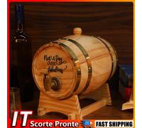3L Engraved Whiskey Barrel with Stand Bung and Spigot Wine Barrel Bourbon Barrel