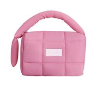 3l Large Capacity Makeup Bag, Puff Shape Cosmetic Bag, Waterproof Travel Makeup Organizer, Portable Makeup Pouch, Travel Toiletry Bag for Daily Use or Travel Material: Nylon, Violet, Pink, Green