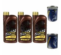 3L Olio Motore PEMCO IDRIVE 260 10W-40 1xMotor Doctor+Motor Flush