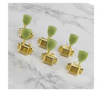 3L3R imitazione giada con manico a forma di diamante per chitarra elettrica, accordatore a paletta bilaterale semichiuso Piroli Per Accordatura Per Chitarra (Color : 2)