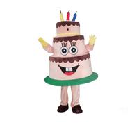3Layer Torta di Compleanno Mascot Costume Halloween Party Costume Adulti Cosplay