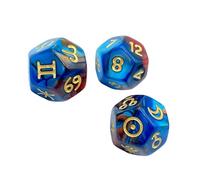 3lots - Set di dadi mistici glitterati a 12 lati, per racconti della fortuna e guida stellare per pratiche spirituali, dadi in acrilico astrologici modellati con precisione