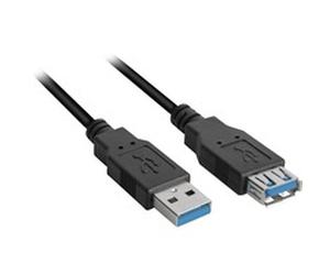 3m, 2xUSB3.0-A cavo USB USB 3.2 Gen 1 (3.1 Gen 1) USB A Nero, Cavo di prolunga Nero, 2xUSB3.0-A, 3 m, USB A, USB A, USB 3.2 Gen 1 (3.1 Gen 1), Maschio/Femmina, Nero