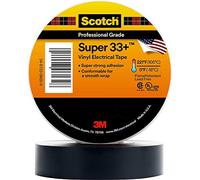 3M 33+Super-1x36YD SUPER33+-25X33 - Nastro isolante Scotch nero (lunghezza x larghezza), 33 m x 25 mm, 1 pezzo