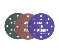 3M™ 34423 25X Hookit™ Dischi Abrasivi Flessibili 15Fori Purple P1500