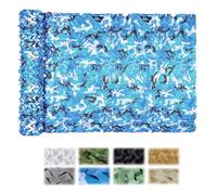 3M×3M Rete Ombreggiante Blu, Rete Mimetica Tessuto Oxford 210D, Telo Mimetico, Mimetica Camo Net, Per Capanno Caccia, Tenda da Tetto Auto, Militare, Tiro, Decorazione
