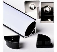 3m 3metri 1616 16x16mm PROFILO ALLUMINIO ANGOLARE STRISCE STRIP LED BARRA 3MT