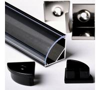 3m 3metri 1616 16x16mm PROFILO ALLUMINIO ANGOLARE STRISCE STRIP LED BARRA 3MT