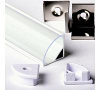3m 3metri 1616 16x16mm PROFILO ALLUMINIO ANGOLARE STRISCE STRIP LED BARRA 3MT