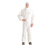 3M 454+ Indumento di protezione 5/6, PE laminato microporoso con retro SMMMS 55g/mq, Bianco/Blu, Taglia XL