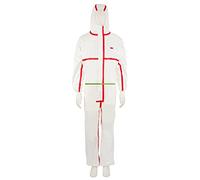 3M 45654Xl Tuta Protettiva, 4 X, Taglia Large, Bianco/Rosso
