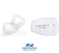 3M-501 + 3M 5935 GHIERA SERRAGGIO FISSAGGIO MASCHER + FILTRI ANTIPARTICOLATI
