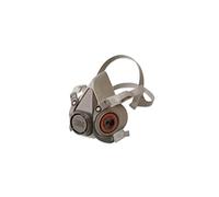 3M 6100M Respiratore a Semimaschera anti-gas/anti-fumo Riutilizzabile, Misura Piccola, Certificato EN di sicurezza, Taglia M
