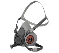 3M 6100M Respiratore a Semimaschera anti-gas/anti-fumo Riutilizzabile, Misura Piccola, Certificato EN di sicurezza, Taglia M