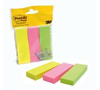 Segnapagina Post it in carta - 25x76 mm - 3 colori Neon - Post it - conf. 300 pezzi