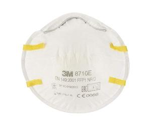 3M 8710E Respiratore Anti Polveri Senza Valvola, Protezione FFP1, Bianco