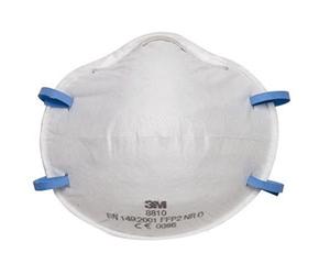 3M 8810 Respiratore Anti Polveri Senza Valvola, Protezione FFP2, Bianco