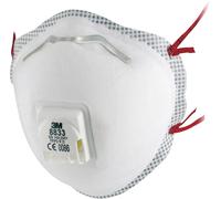 3M 8833 Ffp3 Respiratore Monouso, Confezione Da 10, Fumo