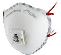 3M 8833 Ffp3 Respiratore Monouso, Confezione Da 10, Fumo