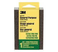 3M 907NA Small Area Sanding Sponge, 3.75 in by 2.625 in by 1 in, Extra Fine/Fine
