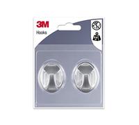 3M 95145 Gancio Adesivo Forma Ovale, Grigio Metallizzato, M