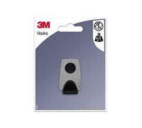 3M 96469 Gancio adesivo rotondo, grigio metallizzato/nero, 1 UNITÀ