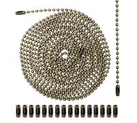 3m Catena di Trazione per Ventilatore Soffitto, Metallo Estensione Catena Trazione per Luce con 20 Connettori 3mm Tiranti per Catena di Perline Catena di Trazione per Lampada (Bronzo)