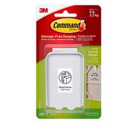 3M Command Gancio Jumbo Appendi Tela, Acrilico, con 4 Strisce, 1 Pezzo, Istruzioni Solo in Lingua Inglese, Bianco