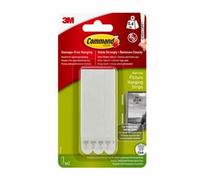 3M Command Narrow Picture Hanging Strips White [Pack 4] 17207 - 7100235863