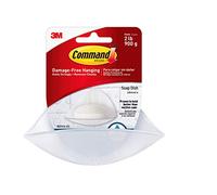 3M Command portasapone con striscia adesiva impermeabile, Clear Frosted, 2 Dish