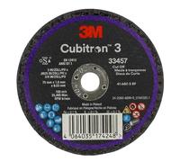 3M Cubitron 3 33457 - Ruota da taglio 75 mm x 1,6 mm x 9,53 mm (3" x 0,08" x 3/8"), prestazioni di lunga durata, alta velocità di taglio, per taglio e giunzione automobilistica, riparazione collisione
