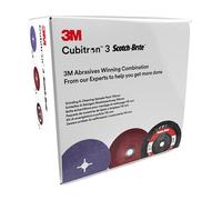 3M Cubitron 3 Disco Fibrato 1182C, 115 mm, xO-RD Disco | Platorello per Disco Fibrato (3 x 1182C 36+, 1 x Scotch-Brite Clean & Strip xT Pro xO-RD Extra Grossa, 1 x Platorello)
