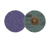 3M Cubitron 3 Roloc Disco fibrato 1182C, 80+, TR, Purple, 76 mm, 50/Carton