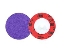 3M Cubitron 3 Roloc Disco resistente 1184F, 36+ YF-weight, TR, Purple, 51 mm, 50/Carton