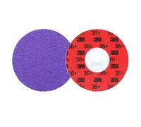 3M Cubitron 3 Roloc Disco resistente 1184F, 36+ YF-weight, TR, Purple, 76 mm, 50/Carton