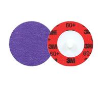 3M Cubitron 3 Roloc Disco resistente 1184F, 60+ YF-weight, TR, Purple, 51 mm, 50/Carton