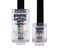 3m Da RJ11 a RJ45 Cavo Modem Ethernet Telefono Dati ADSL Toppa Condurre Banda Larga Alta Velocità BT Spina Internet 6P4C to 8P8C Piatto Estensione Cordone Compatibile con Modem, Router (Nero)