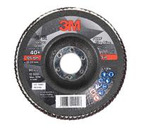3M Disco abrasivo lamellare 769F, platorello in fibra di vetro conico, Ø125mm, grana 40 Quantità:1