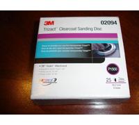 3M - Disco abrasivo trasparente Trizact Hookit 471LA, 02094, 3", P1500, 25 dischi per cartone, Carburo di silicio, Compatibile con smerigliatrice angolare e orbitale