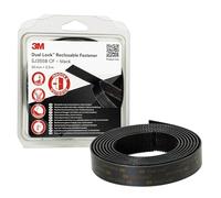 3M Dual Lock Sistema di fissaggio richiudibile SJ355B CF - eccellente adesione su metalli, vetro, acrilico, policarbonato, ABS - 25mm x 2.5m, 5.7mm, nero (1 Pezzo)
