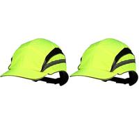 3M™ First Base™ 3 Bump Cap 2021866, Classic, alta visibilità, giallo, visiera ridotta, 55 mm (Confezione da 2)