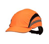 3M First Base 3 Bump cap 2021874, Classic, High Visibility, Orange Reduced Peak, 55mm