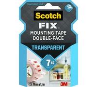 3M Fix Transparent doppelseitiges Klebeband 1 Rolle 4910C-1915-P