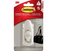 Gancio in metallo nichel spazzolato medio modello CommandTM FC12-BN - NUOVO