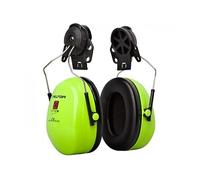 3M H540P3E-475-GB Cuffie Protettive con Attacco per Elmetto, 34 dB, Giallo/Verde Fosforescente