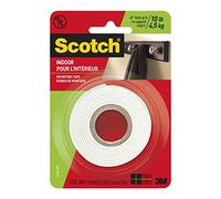 3M Indoor Nastro e strisce di montaggio biadesivi Scotch Mount: 1 in. x 55 in. (bianca)