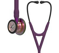 3M Littmann Stetoscopio diagnostico Cardiology IV, testina con finitura arcobaleno, tubo auricolare prgna, connettore viola e archetto nero, 69 cm, 6205