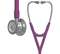 3M Littmann Stetoscopio diagnostico Cardiology IV, testina con finitura standard, tubo auricolare prugna, connettore e archetto inossidabili, 69 cm, 6156